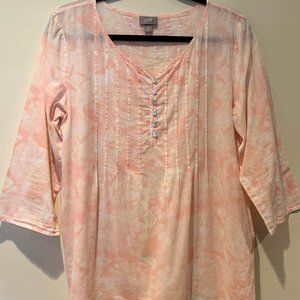 J. Jill Floral Smocked Blouse